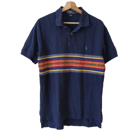 Ralph Lauren Other - VTG Rare Polo Ralph Lauren Men's Shirt Medium Navy Blue Aztec Tribal Southwest‎